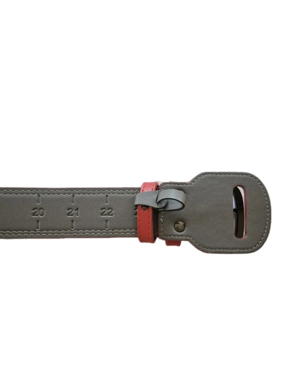 Bruce Bolt Youth Baseball Belt Red Altered Trimmed Fits Waist 20 - 22 Inches